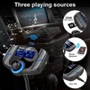 image:imageSumind 2026 Upgraded Wireless Bluetooth Car Adapter FM Transmitter 17 LCD Display Flexible Gooseneck 20W QC30ampDual USB Ports AUX InputOutput for HandsFree Call Micro TF CardBlackNormalBlack