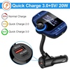 image:imageSumind 2026 Upgraded Wireless Bluetooth Car Adapter FM Transmitter 17 LCD Display Flexible Gooseneck 20W QC30ampDual USB Ports AUX InputOutput for HandsFree Call Micro TF CardBlackNormalBlue