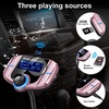 image:imageSumind 2026 Upgraded Wireless Bluetooth Car Adapter FM Transmitter 17 LCD Display Flexible Gooseneck 20W QC30ampDual USB Ports AUX InputOutput for HandsFree Call MicroTF CardRoseNormal