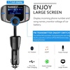 image:imageSumind 2026 Upgraded Wireless Bluetooth Car Adapter FM Transmitter 17 LCD Display Flexible Gooseneck 20W QC30ampDual USB Ports AUX InputOutput for HandsFree Call MicroTF CardGreyNormal