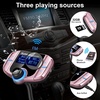 image:imageSumind 2026 Upgraded Wireless Bluetooth Car Adapter FM Transmitter 17 LCD Display Flexible Gooseneck 20W QC30ampDual USB Ports AUX InputOutput for HandsFree Call Micro TF CardBlackNormalRose Gold