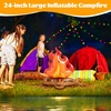 image:imageSumind 24 Inch Large Inflatable Campfire Props Fake Flame Camping Party Decoration Indoor Outdoor Overnight Camping Game Fire Props Artificial Bonfire Firewood Toys for Christmas Kids Boys2