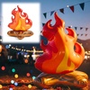 image:imageSumind 24 Inch Large Inflatable Campfire Props Fake Flame Camping Party Decoration Indoor Outdoor Overnight Camping Game Fire Props Artificial Bonfire Firewood Toys for Christmas Kids Boys1