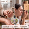 image:imageSumind 24 Pack Essential Oil Roller Bottles 10ml Refillable Amber Glass Roller Bottle Organizer Stainless Steel Balls and Caps Boho Stickers Funnel Leak Proof for Travel Perfume Lip Gloss DIY Gift