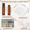 image:imageSumind 24 Pack Essential Oil Roller Bottles 10ml Refillable Amber Glass Roller Bottle Organizer Stainless Steel Balls and Caps Boho Stickers Funnel Leak Proof for Travel Perfume Lip Gloss DIY Gift