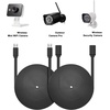 image:imageSumind 4 Pack 40FT Total Micro USB Extension Cables Male to Female Extender Cord Compatible with Wyze Cam OG WYZE Cam Pan Wyze Cam V3 Kasa Camera EC60 KC100 KC400Black