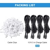 image:imageSumind 4 Pack 40FT Total Micro USB Extension Cables Male to Female Extender Cord Compatible with Wyze Cam OG WYZE Cam Pan Wyze Cam V3 Kasa Camera EC60 KC100 KC400Black