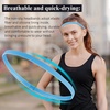 image:imageSumind 4 Pieces Thick NonSlip Elastic Sport Headbands Football Hair Headbands for Women and Men Pink Gray Green Blue