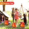 image:imageSumind 4 Pieces of 12 Inch Inflatable Fake Campfire Props Camping Party Campfire Party Scene Decoration Indoor and Outdoor Camping Game Props Fire Inflatable for Boys Firewood Toys