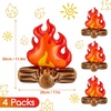 image:imageSumind 4 Pieces of 12 Inch Inflatable Fake Campfire Props Camping Party Campfire Party Scene Decoration Indoor and Outdoor Camping Game Props Fire Inflatable for Boys Firewood Toys