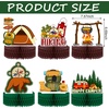 image:imageSumind 6 Pieces Happy Camper Honeycomb Centerpieces Camping Party Decoration Campfire Adventure Bears Sign Camping Cakes Topper for Birthday Shower Campfire Adventure Club Anniversary Party Supplies