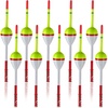 image:imageSumind 10 Pieces Fishing Bobbers Balsa Wooden Oval Stick Spring Fishing Floats for Crappie Tackle AccessoriesWhite and Yellow