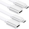 image:imageSumind 2 Pack 20FT Total Micro USB Extension Cables Male to Female Extender Cord Compatible with Wyze Cam OG WYZE Cam PanWyze Cam V3Kasa Camera EC60 KC100 KC400 White
