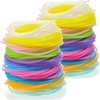 image:imageSumind 200 Pcs Jelly Bracelets 80s Glow Silicone Jelly Bracelets Women Hair Ties Retro Neon Rainbow Silicone Wristband Halloween Christmas Disco Party for Adults24 inches