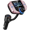image:imageSumind 2026 Upgraded Wireless Bluetooth Car Adapter FM Transmitter 17 LCD Display Flexible Gooseneck 20W QC30ampDual USB Ports AUX InputOutput for HandsFree Call MicroTF CardRoseNormal
