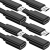 image:imageSumind 4 Pack 40FT Total Micro USB Extension Cables Male to Female Extender Cord Compatible with Wyze Cam OG WYZE Cam Pan Wyze Cam V3 Kasa Camera EC60 KC100 KC400Black