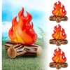 image:imageSumind 4 Pieces of 12 Inch Inflatable Fake Campfire Props Camping Party Campfire Party Scene Decoration Indoor and Outdoor Camping Game Props Fire Inflatable for Boys Firewood Toys