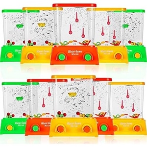 image:imageSumind 10 Pcs Handheld Water Games for Kids Mini Water Ring Toss Basketball Hoop Toy 90s Retro Mini Games for Goodie Bag Birthday Return Gifts Lively StylePastelOrange  Yellow  Or Green