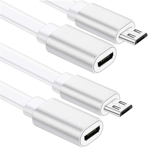 image:imageSumind 2 Pack 20FT Total Micro USB Extension Cables Male to Female Extender Cord Compatible with Wyze Cam OG WYZE Cam PanWyze Cam V3Kasa Camera EC60 KC100 KC400 White