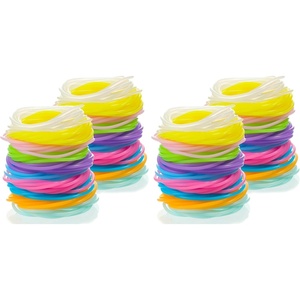 image:imageSumind 200 Pcs Jelly Bracelets 80s Glow Silicone Jelly Bracelets Women Hair Ties Retro Neon Rainbow Silicone Wristband Halloween Christmas Disco Party for Adults24 inches Pack of 2