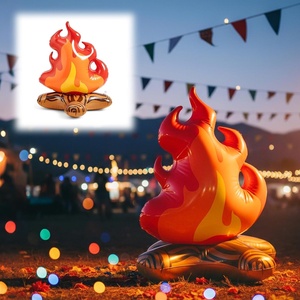 image:imageSumind 24 Inch Large Inflatable Campfire Props Fake Flame Camping Party Decoration Indoor Outdoor Overnight Camping Game Fire Props Artificial Bonfire Firewood Toys for Christmas Kids Boys2