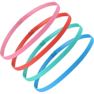 image:imageSumind 4 Pieces Thick NonSlip Elastic Sport Headbands Football Hair Headbands for Women and Men