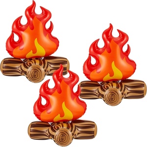 image:imageSumind Inflatable Fake Campfire Camping Props Bonfire Party Decor Campfire Party Decorations Artificial Flame for Indoor Camping Classroom Decor Overnight and Scene Setting6 Pieces3