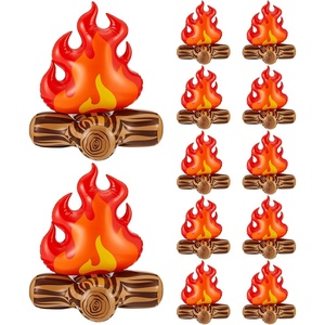 image:imageSumind Inflatable Fake Campfire Camping Props Bonfire Party Decor Campfire Party Decorations Artificial Flame for Indoor Camping Classroom Decor Overnight and Scene Setting6 Pieces12