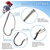 image:imageSumind Weedless Wacky Rig Hooks Bass Carbon Steel Fishing Hooks for Wacky Rigging Worm Lure Baits100