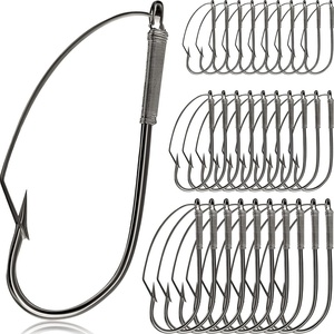 image:imageSumind Weedless Wacky Rig Hooks Bass Carbon Steel Fishing Hooks for Wacky Rigging Worm Lure Baits100
