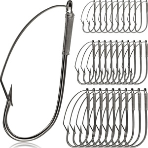 image:imageSumind Weedless Wacky Rig Hooks Bass Carbon Steel Fishing Hooks for Wacky Rigging Worm Lure Baits50