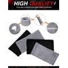 image:imageSumind 8 Pieces 6 Inch Wrist Sweatband Sports Wristbands Tennis Elastic Athletic Wristband for Men and Women Wide Wrist Protection Band Long Size for Basketball RunningBlack  Grey