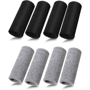 image:imageSumind 8 Pieces 6 Inch Wrist Sweatband Sports Wristbands Tennis Elastic Athletic Wristband for Men and Women Wide Wrist Protection Band Long Size for Basketball RunningBlack  Grey