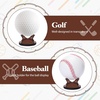 image:imageSumind 3 Pack Acrylic Small Ball Stand Holder Clear Baseball Holders for Display Sport Ball Display Stand Baseball for Golf Softball Tennis Collectible Spheres Decor for Desk amp HomeWood