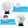 image:imageSumind 3 Pack Acrylic Small Ball Stand Holder Clear Baseball Holders for Display Sport Ball Display Stand Baseball for Golf Softball Tennis Collectible Spheres Decor for Desk amp HomeBlack