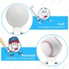 image:imageSumind 3 Pack Acrylic Small Ball Stand Holder Clear Baseball Holders for Display Sport Ball Display Stand Baseball for Golf Softball Tennis Collectible Spheres Decor for Desk amp HomeClear