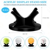image:imageSumind 3 Pack Acrylic Small Ball Stand Holder Clear Baseball Holders for Display Sport Ball Display Stand Baseball for Golf Softball Tennis Collectible Spheres Decor for Desk amp HomeBlack