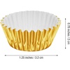 image:imageSumind 400 Pieces Mini Foil Cupcake Liners Baking Cups Metallic Cupcake Liner for Holiday Baking Muffin and Cupcakes10 ColorsGold