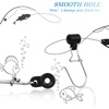 image:imageSumind 50 Pieces Fishing Line Sinker Slides with Duo Lock Fishing Clips with Hooked Sinker Line Connector TackleBlack