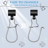 image:imageSumind 50 Pieces Fishing Line Sinker Slides with Duo Lock Fishing Clips with Hooked Sinker Line Connector TackleBlack