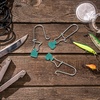 image:imageSumind 50 Pieces Fishing Line Sinker Slides with Duo Lock Fishing Clips with Hooked Sinker Line Connector TackleGreen