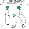image:imageSumind 50 Pieces Fishing Line Sinker Slides with Duo Lock Fishing Clips with Hooked Sinker Line Connector TackleGreen