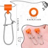 image:imageSumind 50 Pieces Fishing Line Sinker Slides with Duo Lock Fishing Clips with Hooked Sinker Line Connector TackleOrange