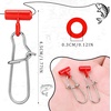 image:imageSumind 50 Pieces Fishing Line Sinker Slides with Duo Lock Fishing Clips with Hooked Sinker Line Connector TackleRed
