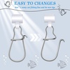 image:imageSumind 50 Pieces Fishing Line Sinker Slides with Duo Lock Fishing Clips with Hooked Sinker Line Connector TackleWhite