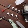image:imageSumind 50 Pieces Fishing Line Sinker Slides with Duo Lock Fishing Clips with Hooked Sinker Line Connector TackleWhite