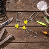 image:imageSumind 50 Pieces Fishing Line Sinker Slides with Duo Lock Fishing Clips with Hooked Sinker Line Connector TackleYellow