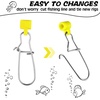 image:imageSumind 50 Pieces Fishing Line Sinker Slides with Duo Lock Fishing Clips with Hooked Sinker Line Connector TackleYellow