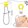 image:imageSumind 50 Pieces Fishing Line Sinker Slides with Duo Lock Fishing Clips with Hooked Sinker Line Connector TackleYellow