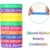 image:imageSumind 60 Pcs Motivational Wristband Silicone Bracelet Colored Inspirational Quote Rubber Wristband Unisex for Women Men Teen Teacher Student Classroom School Thank You Gifts 20 StylesBright ColorsBright Colors